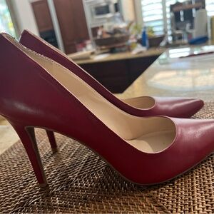Brand new red heels, worn once, size 10
